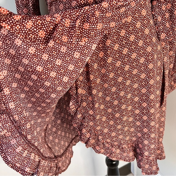 Band of Gypsies Crinkle Gauze Faux Wrap Dress NWT - Picture 6 of 14